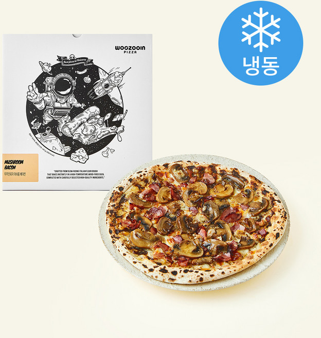 우주인피자 머쉬룸베이컨 (냉동), 461g, 1개입, 1개