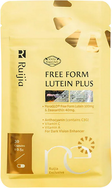 Ruijia 露奇亞 FloraGLO 游離型葉黃素9合1 30日份, 30顆, 0.6g, 1包