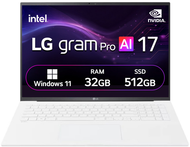 LG전자 2025 그램 프로 17 코어 Ultra5 지포스 RTX 5050, 에센스 화이트, 512GB, 32GB, WIN11 Home, 17Z90TR-EA5CK
