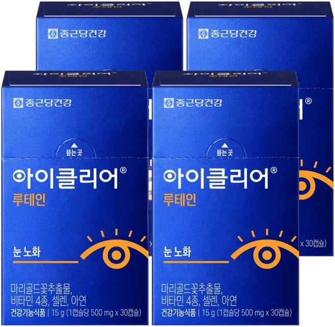 아이클리어 루테인 15g, 30정, 4개 - 쿠팡