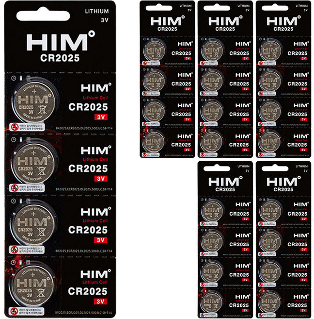 힘 리튬 CR2025 코인건전지, 4개입, 6개