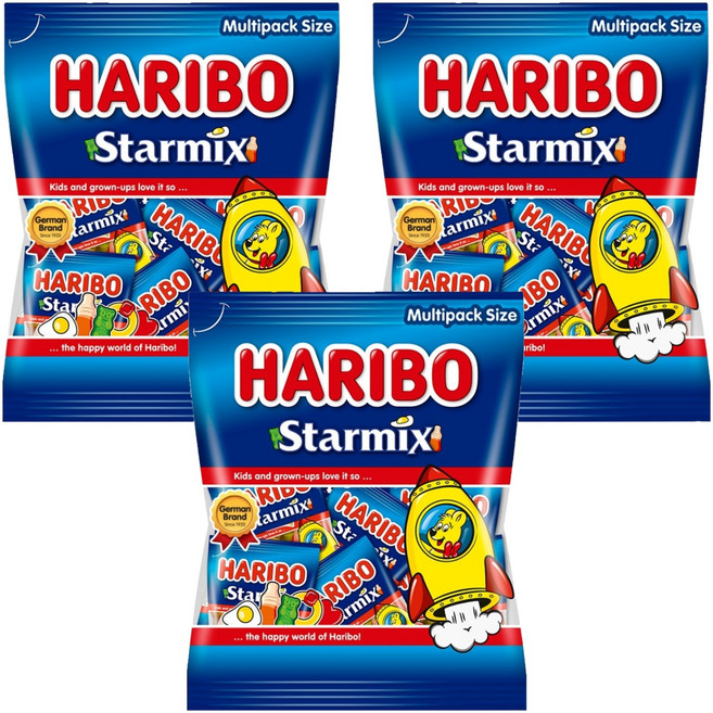 HARIBO 夾鏈袋綜合之星軟糖, 250g, 3個