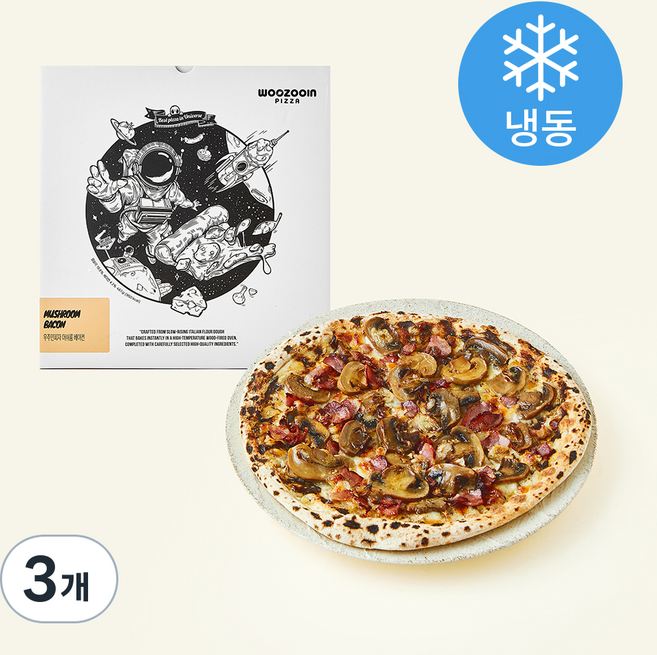 우주인피자 머쉬룸베이컨 (냉동), 461g, 1개입, 3개