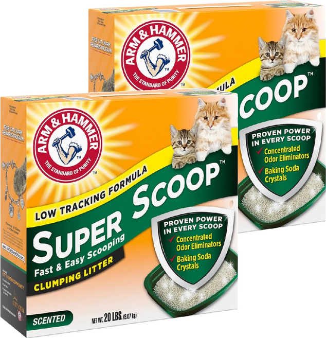 ARM&HAMMER 超凝結貓砂, 清香味, 9.07kg, 2盒