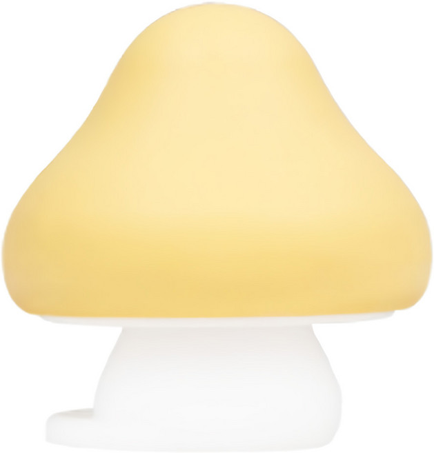 COCONORY Lu Lu Chew 全矽膠安撫奶嘴 附奶嘴蓋 Set 奶嘴1入+奶嘴蓋1入, 3~6個月, 白色+黃色, 1組