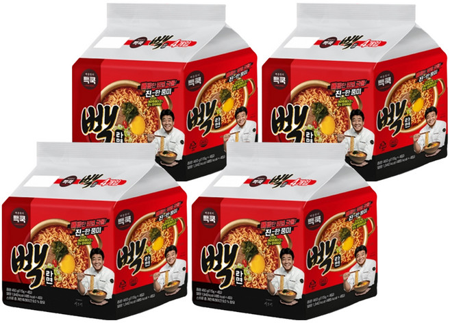 빽쿡 빽라면 115g, 16개