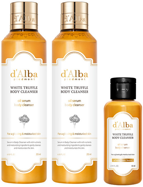 달바 화이트 트러플 오일 세럼 바디 클렌저 205ml x 2p + 65ml 세트 꽃향, 1개