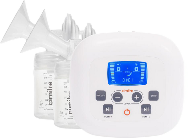 cimilre 馨乃樂 S5 Plus+ 雙邊雙馬達自動集乳器 12*14*5cm, 白色, 1組