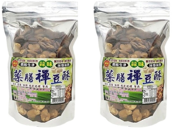 皇品 藥膳禪豆酥-蒜味, 340g, 2包