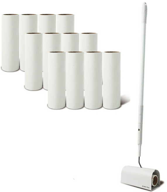 마켓플랜 스탠드형 사선 테이프 클리너 + 리필형 12p, 1세트