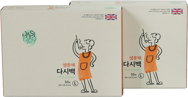 다시1369 생분해다시백, 대(L), 50개입, 2개