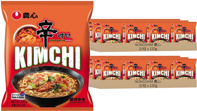NONGSHIM 農心 辛拉麵 辛辣白菜風味拉麵 120g, 64包