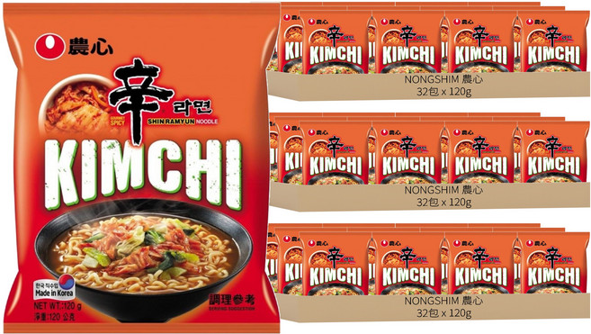 NONGSHIM 農心 辛拉麵 辛辣白菜風味拉麵 120g, 96包