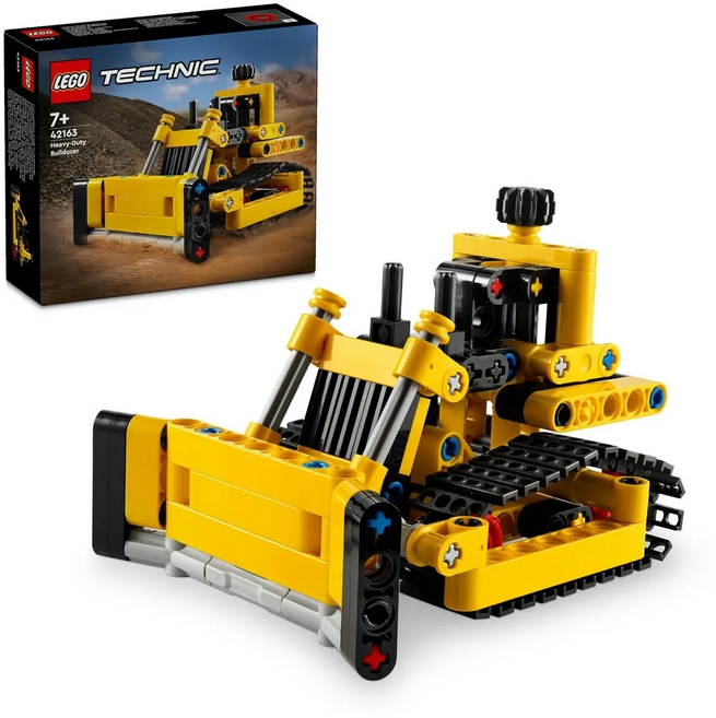 LEGO 樂高 42163 重型推土機 Heavy-Duty Bulldozer, 黃色 + 黑色, 1盒