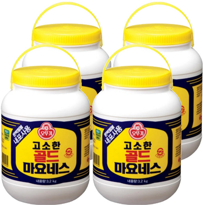 오뚜기 고소한 골드마요네즈 통, 3.2kg, 4개
