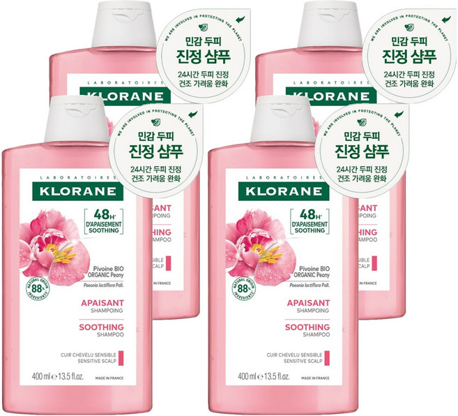 클로란 피오니 샴푸 프림로즈향, 400ml, 4개