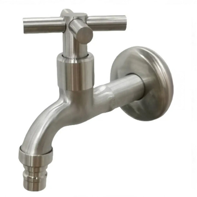 LEADER 麗達 304不鏽鋼 十字開關長栓 搭配水管接頭 T913 不鏽鋼原色 350g, 1個