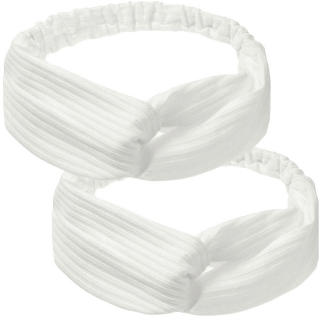 조앤제이 비비드 헤어 세안밴드, 화이트, 2개