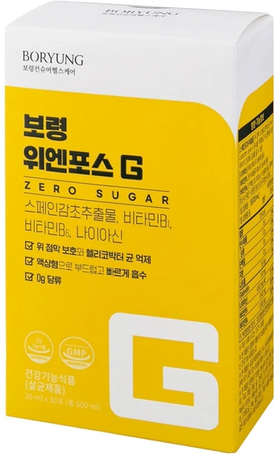 보령 위엔포스G 제로슈가, 30회분, 1개 - 쿠팡