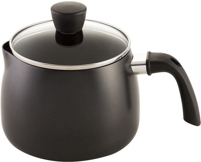 니토리 인덕션 주전자 겸용 다용도 깊은 편수 냄비 2.4L, 블랙, 1개