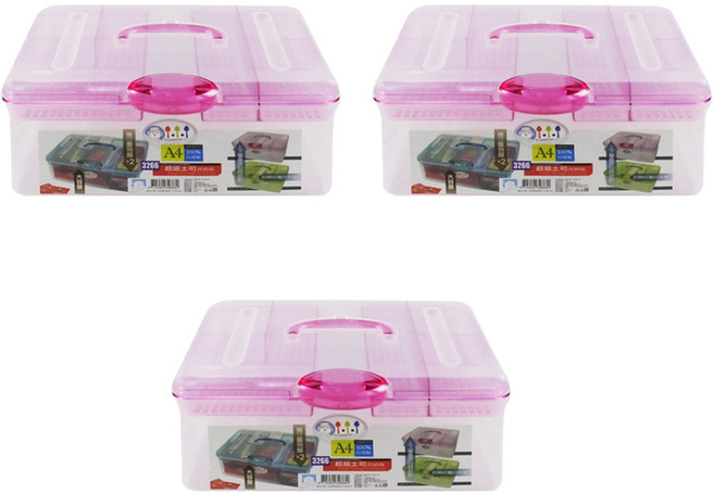 JUSKU 佳斯捷 超級吐司收納箱, 顏色隨機, 3個