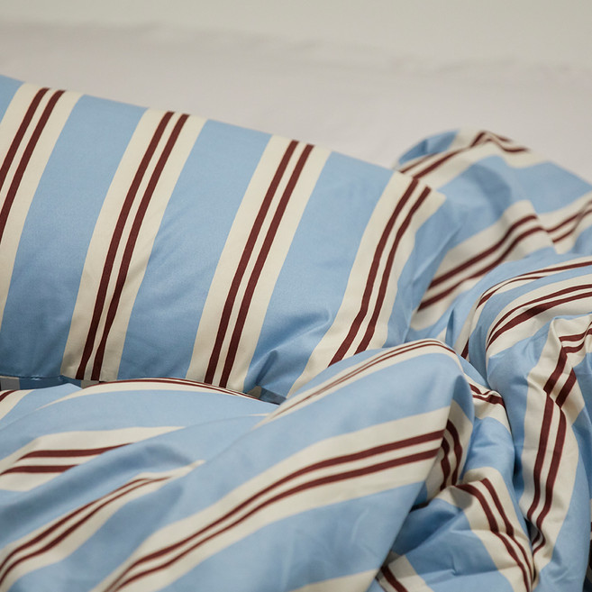 위잉위잉 먼지없는 부드러운 사계절 스트라이프 차렵이불 세트