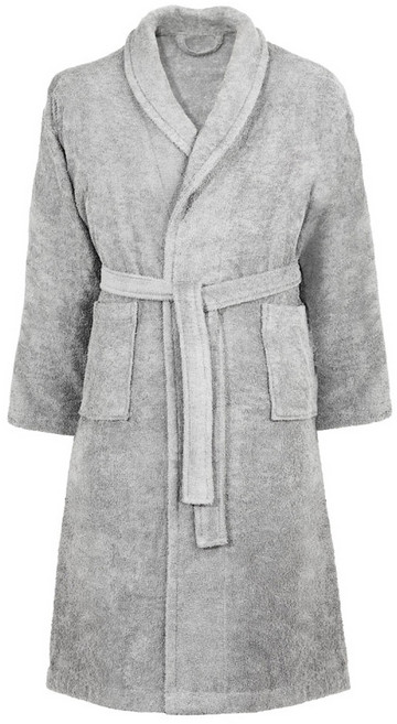 non-no 儂儂 知名五星級飯店總統套房專用浴袍 消臭竹炭紗 Free Size 男女皆適用, 淺灰色, 1件