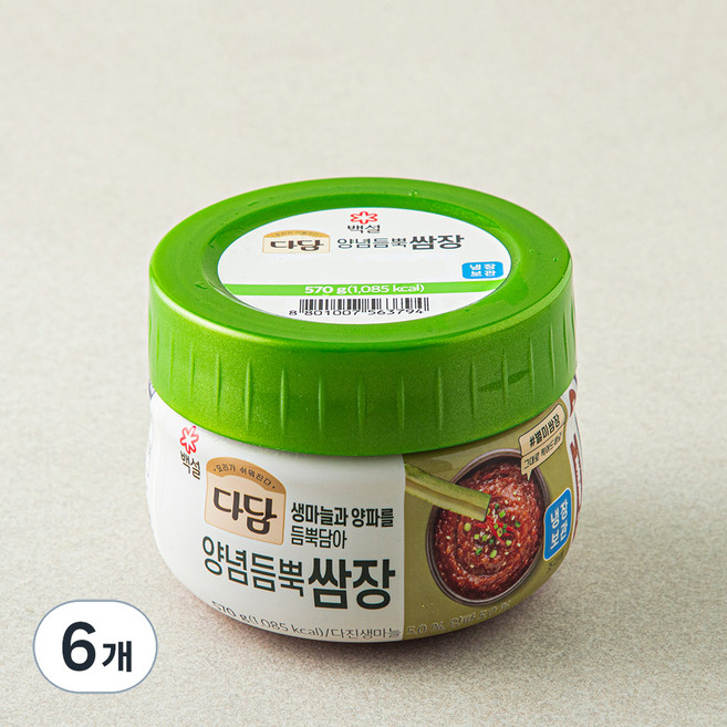 다담 양념듬뿍 쌈장 (냉장), 570g, 6개