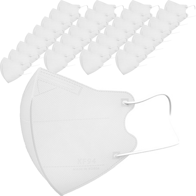 메디케이알 와이드 새부리형 황사방역마스크 아동용 KF94 소형, 25개입, 4개, 버니화이트