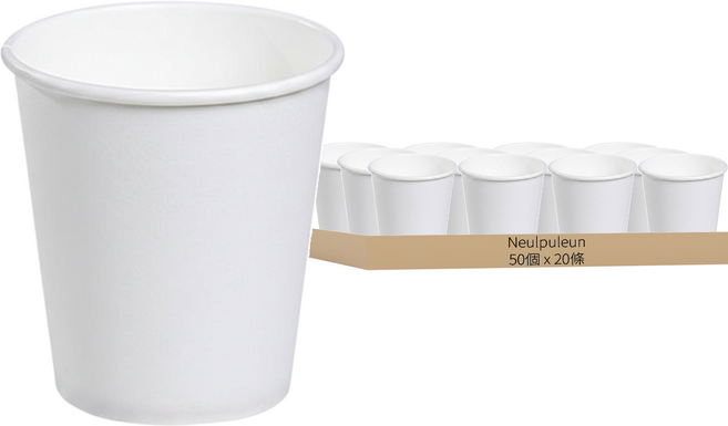Neulpuleun 無印刷紙杯 210ml, 1000個, 1組
