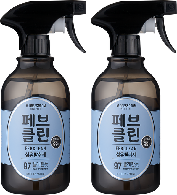 더블유드레스룸 페브클린 섬유탈취제 본품, 500ml, 2개