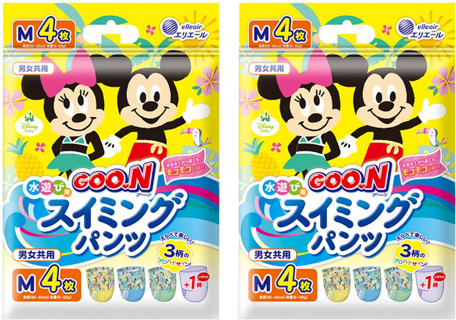 GOO.N 大王 日本境內版 迪士尼戲水褲, M, 8片