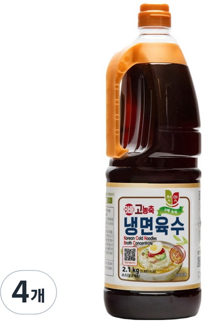첫맛 8배 고농축 냉면육수, 2.1kg, 4개