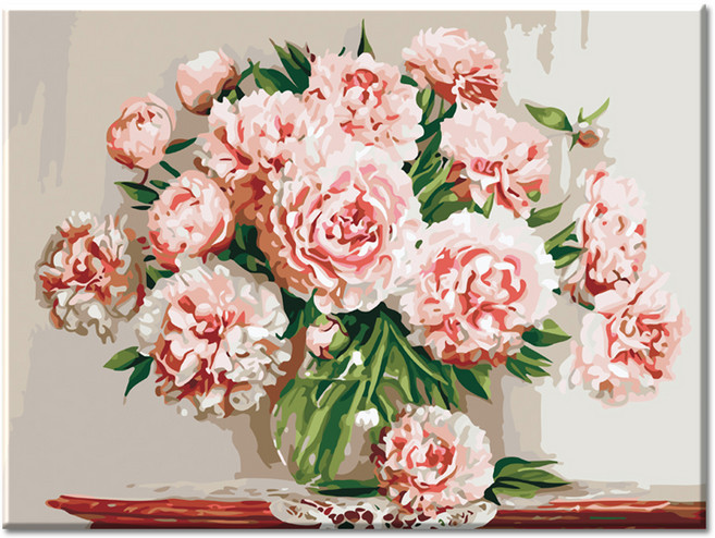 모모픽스페인팅 DIY 명화그리기 세트 40 x 50 cm, 핑크모란, 1개