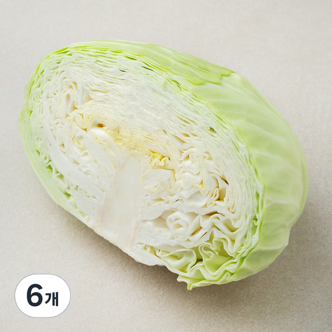 친환경 양배추 1/2통, 500g, 1개, 6개, 500g