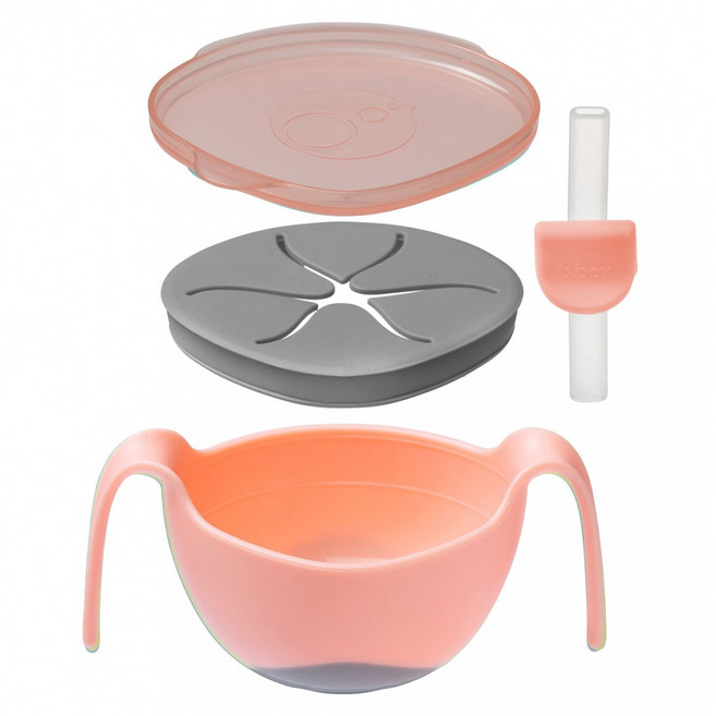 b.box 三用碗 240ml, 馬卡龍粉, 1組