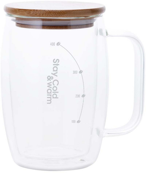 cook power 鍋寶 雙層耐熱玻璃咖啡杯 500ml, 透明色, 1個
