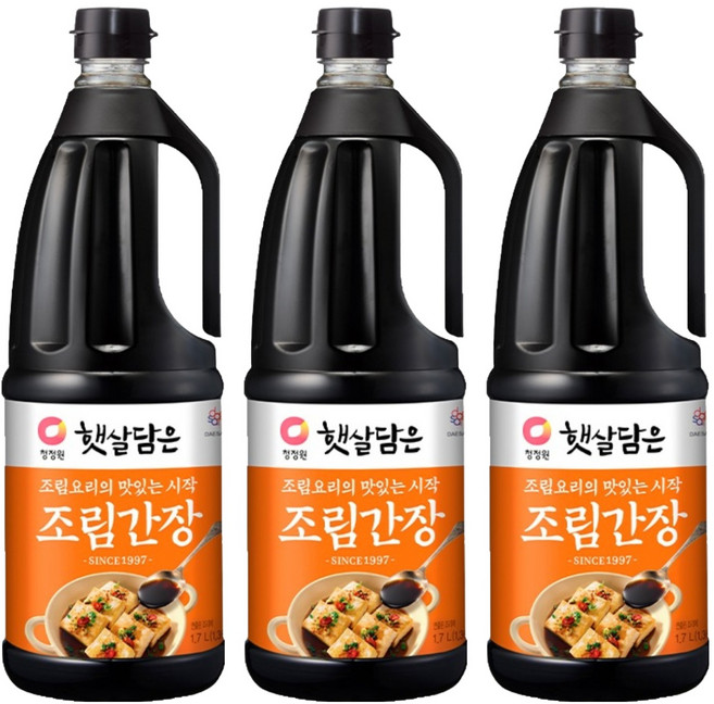 햇살담은 조림간장, 1.7L, 3개