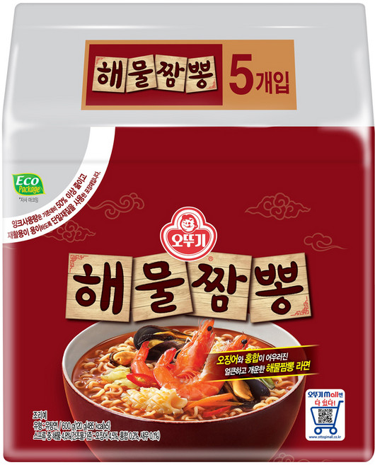 오뚜기 해물짬뽕 120g, 5개