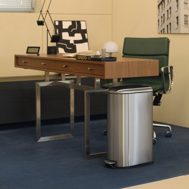 하우스레시피 밀리 페달 휴지통 30L, 스테인레스, 1개