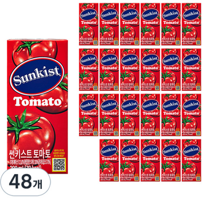 썬키스트 토마토 주스, 200ml, 48개