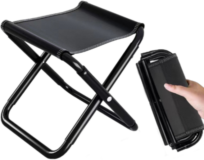 살림이음 초미니 접이식 낚시 휴대용 캠핑의자 m, 블랙, 1개