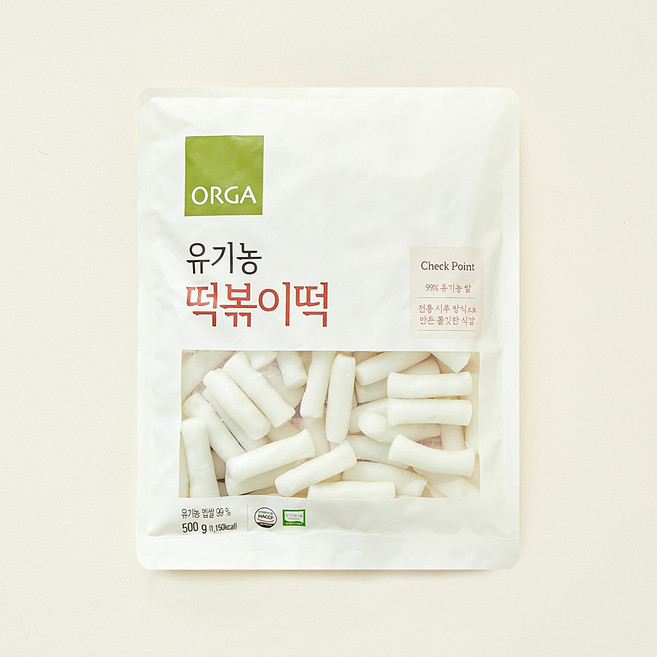 올가홀푸드 유기가공식품 인증 떡볶이떡, 500g, 1개