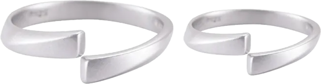 MARIGOLD 美爾朵 鈦鋼 MARIGOLD遇見幸福 1 + 1 交叉可調式情侶對戒禮盒 ATS146