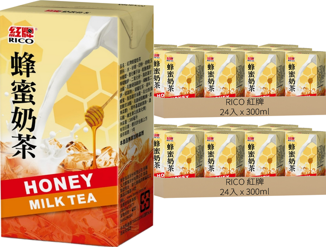 RICO 紅牌 蜂蜜奶茶, 48入, 300ml