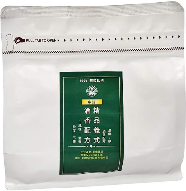 eCOFFEE 壹咖啡 精品莊園 義式酒香配方豆, 咖啡豆(無研磨), 200g, 1包