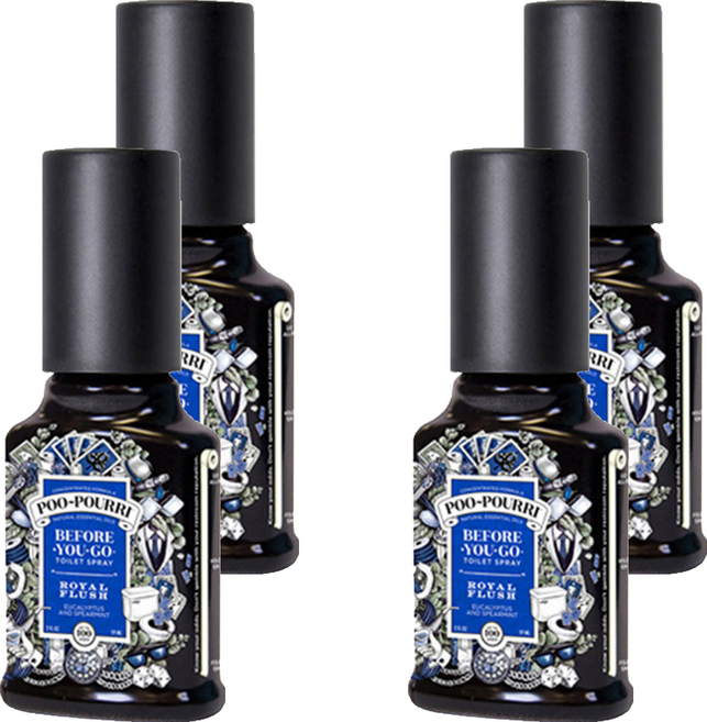 푸리 로열 플러쉬 화장실 탈취제 본품, 59ml, 4개