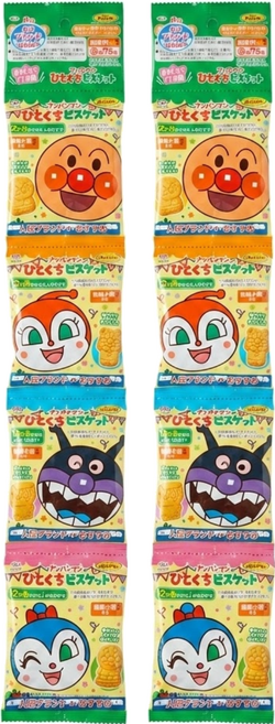 FUJIYA 不二家 麵包超人4連小餅乾, 80g, 2組