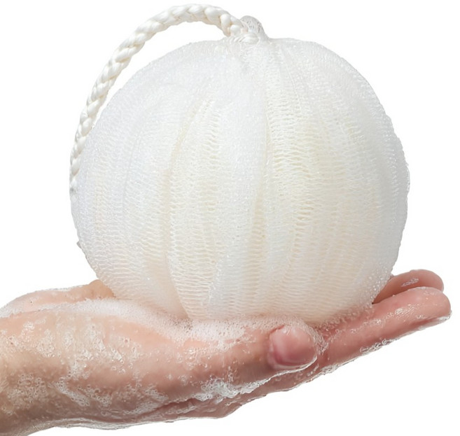 하비티 소프트 대형 샤워볼, 화이트, 1개입, 1개