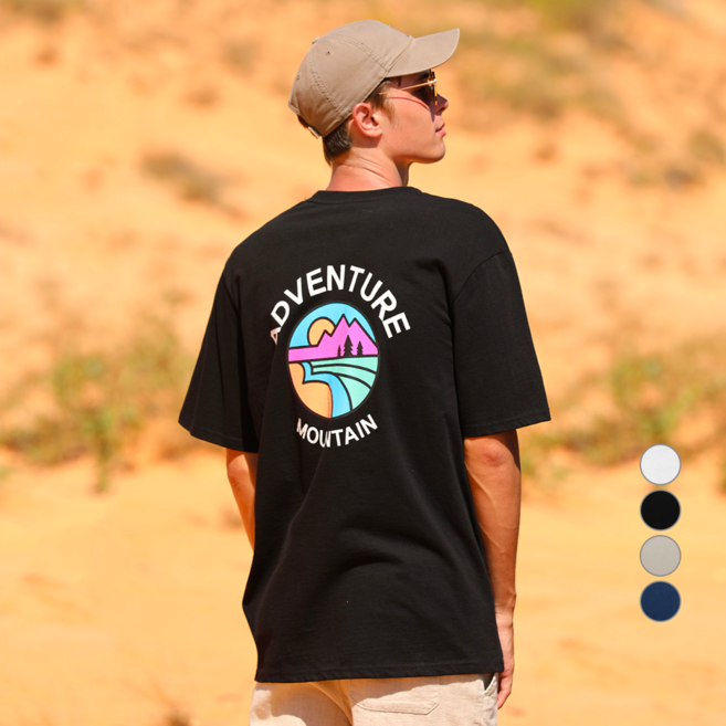 플루크 남여공용 통기성 서클마운틴 반팔 티셔츠 FST142